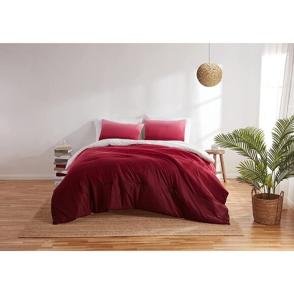 Refinery29 2pc Twin/Twin XL Bailey Ombre Comforter & Sham Set Berry - Picture 1 of 8